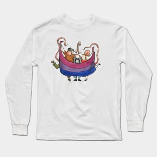 LGBT Mice celebrating Gay Pride (bisexual flag) T-Shirt Long Sleeve T-Shirt